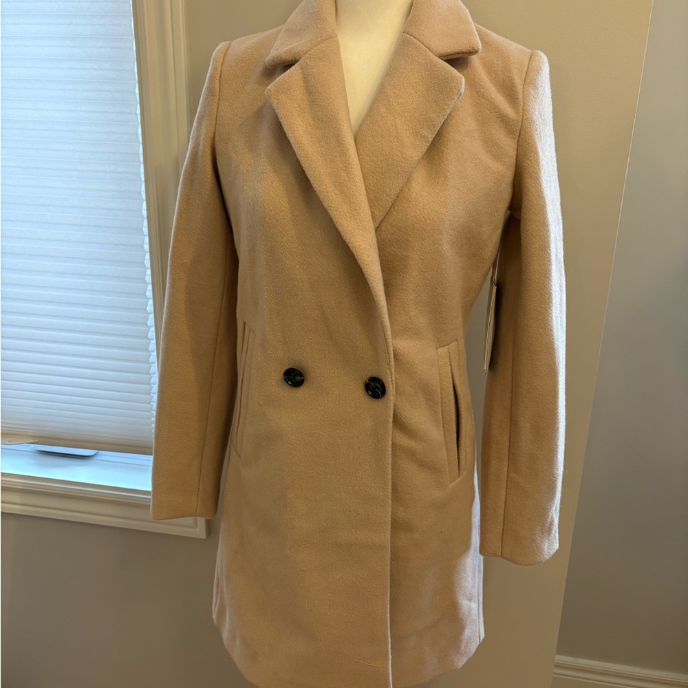 Women's blush coloured  Double-Breasted Coat